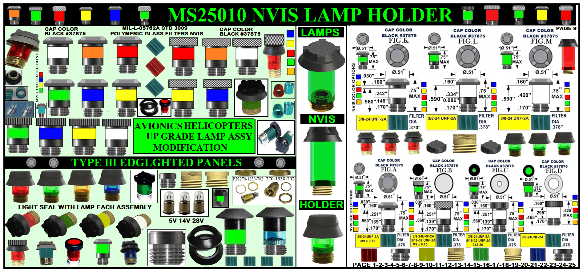 Ms25010 Spring 9A.-MS25010-carrusel-nvis-lamp-holder-nvis-colors-types-wamco-hoffman-e ...